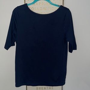 Gap Modern T Boatneck with V Back Navy XL
